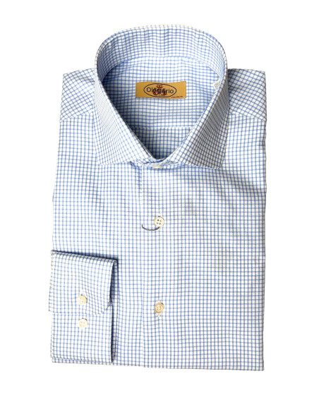 Camisa micro-cuadros Watson azul celeste