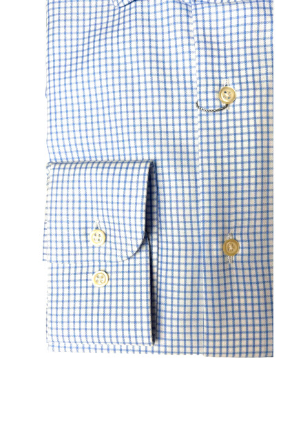 Camisa micro-cuadros Watson azul celeste