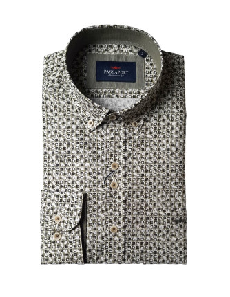Camisa estampada Lisboa Passaport verde