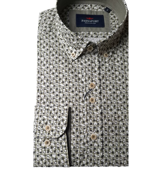 Camisa estampada Lisboa Passaport verde