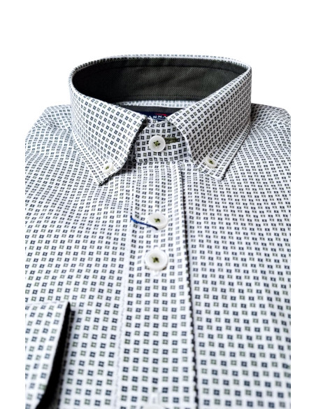 Camisa estampada Menorca Passaport blanca