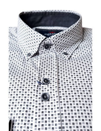 Camisa microestampada Oslo Passaport blanca 2